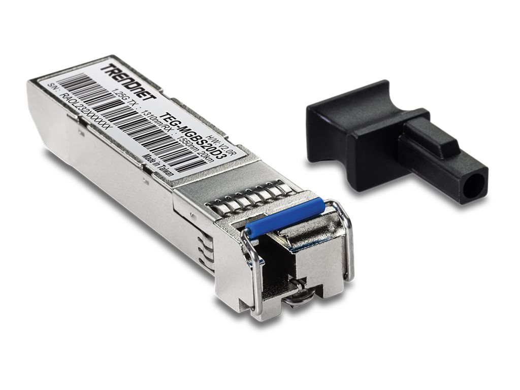 TRENDnet TEG-MGBS20D3 Mini-GBIC, Dual Wavelength Single-Mode LC 1310 20KM