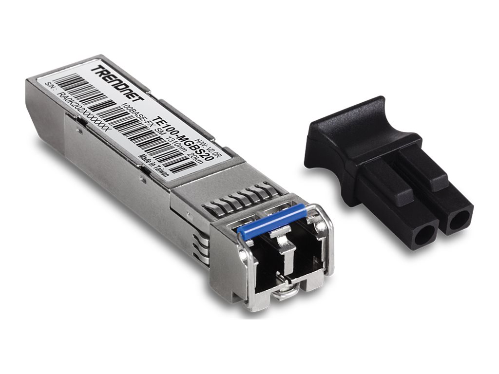 TRENDnet TE100-MGBS20 Mini-GBIC Module Single-Mode 100-Base-LX LC (20KM)