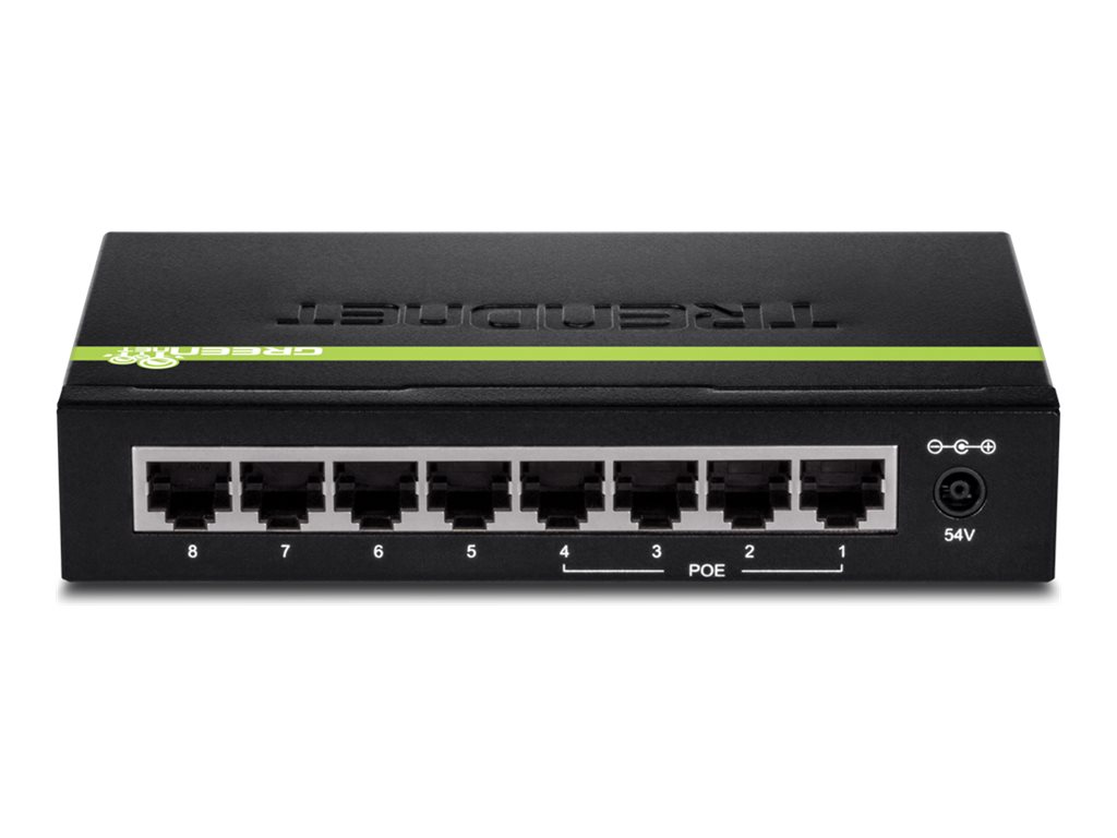 TRENDnet TPE-TG44g 8-Port PoE Switch GREENnet Gigabit 4 PoE, 4 Non-PoE
