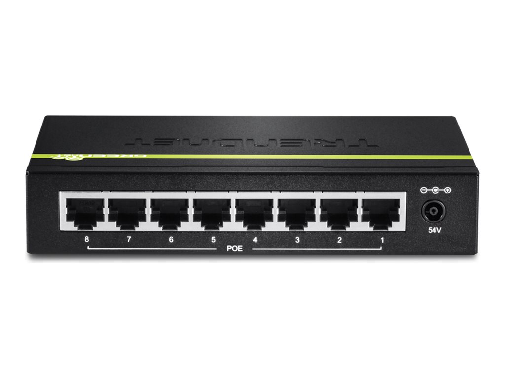 TRENDnet Switch  8 Port Gbit PoE+ 123W Metall