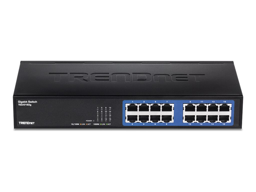 TRENDnet Switch 16 Port Gbit Desktop Metall