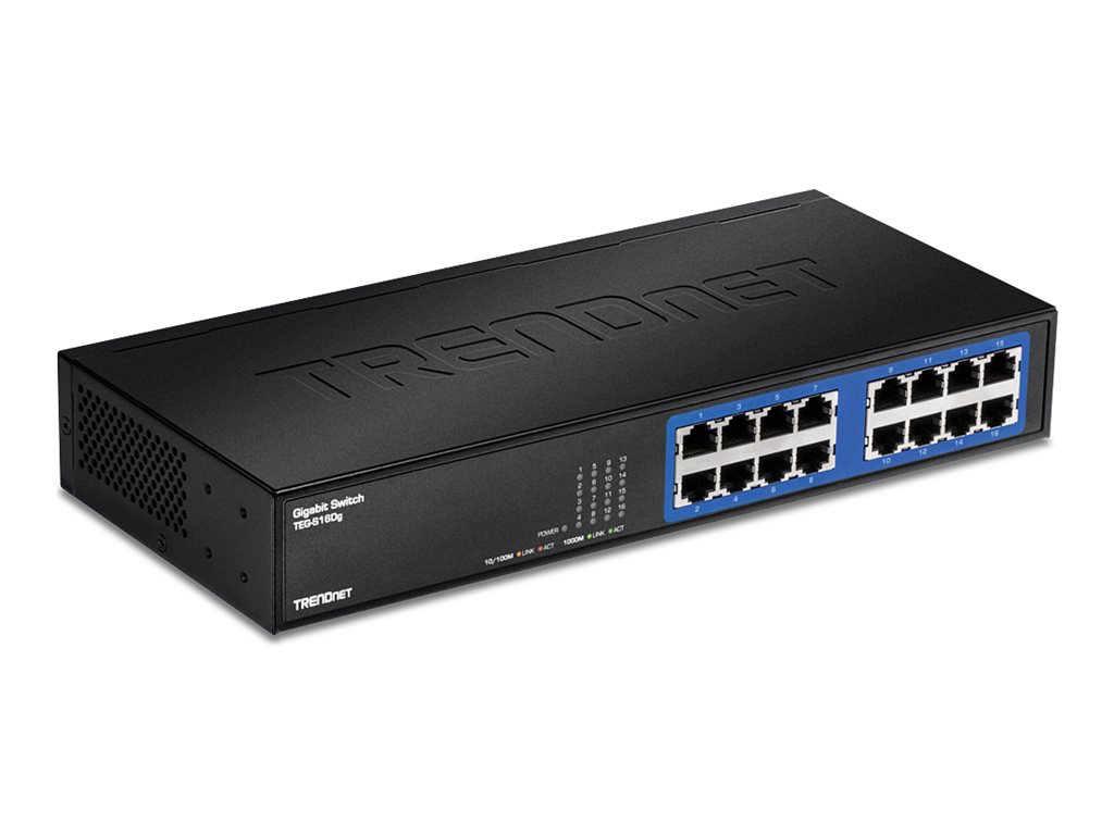 TRENDnet Switch 16 Port Gbit Desktop Metall