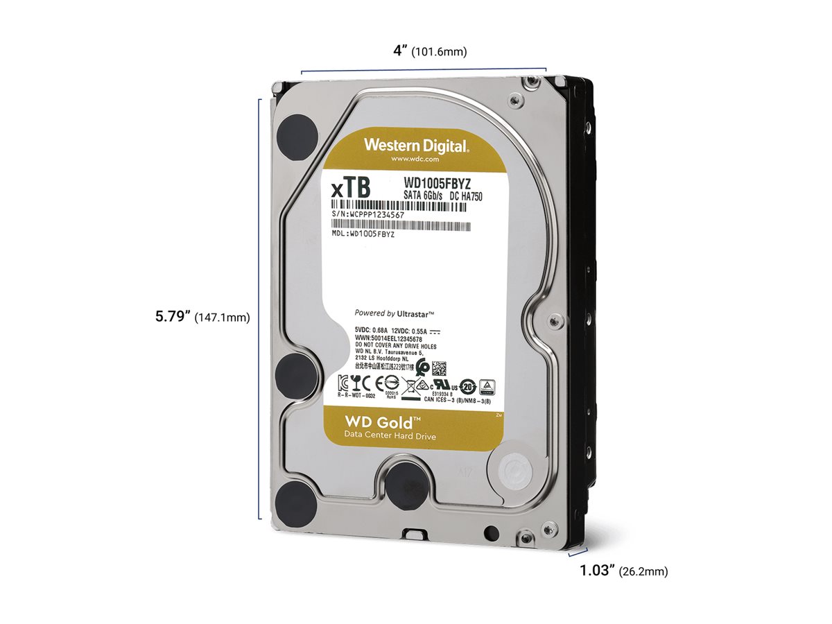 Western Digital Gold WD103KRYZ internal hard drive