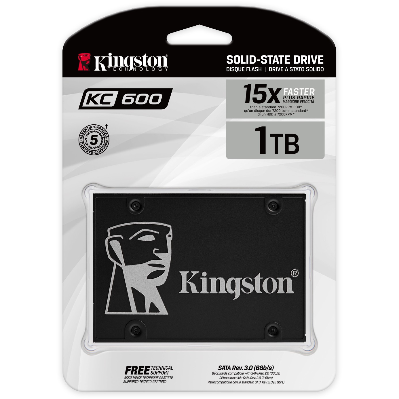 KINGSTON 1024GB SSD KC600 SATA3 6,35cm
