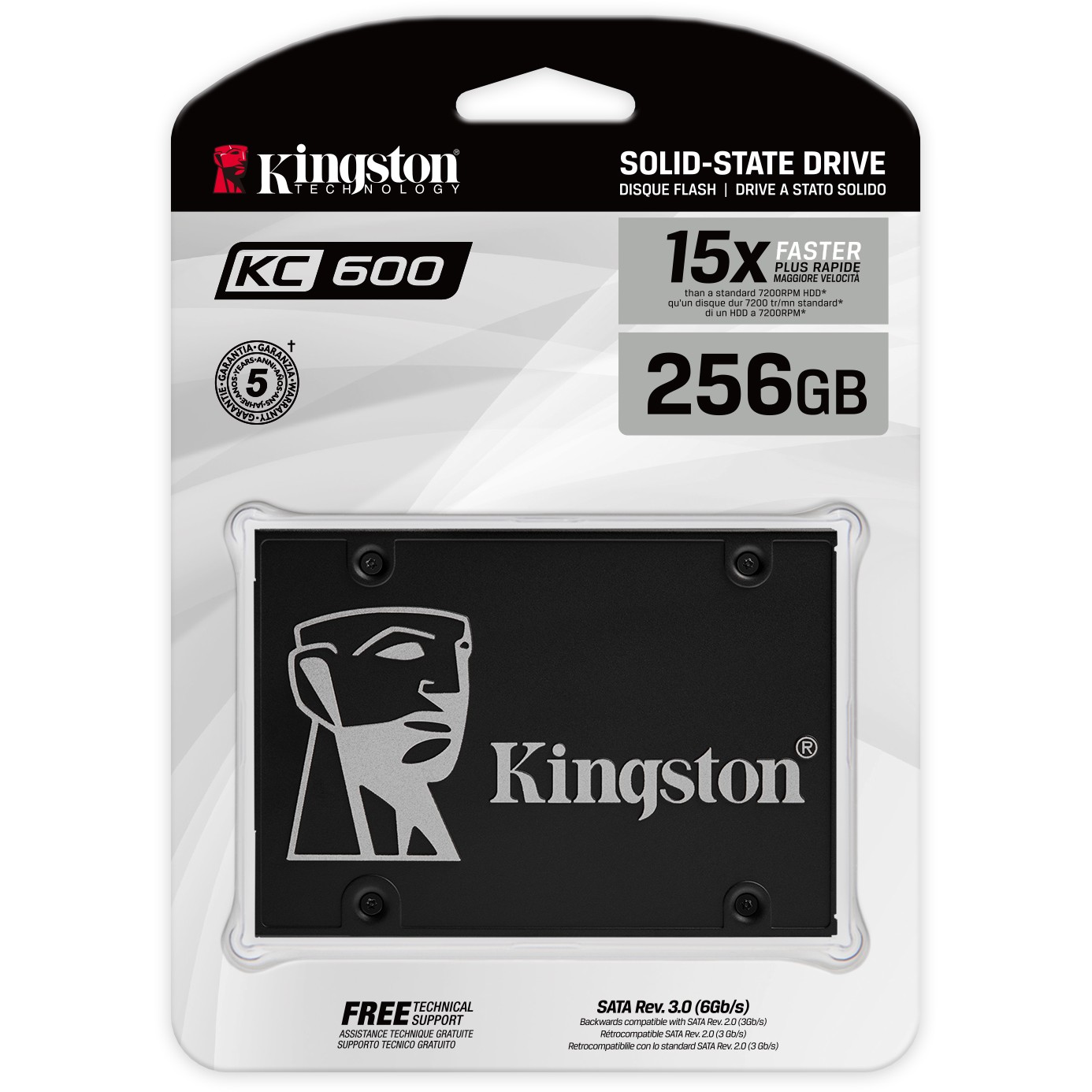 KINGSTON 256GB SSD KC600 SATA3 6,35cm