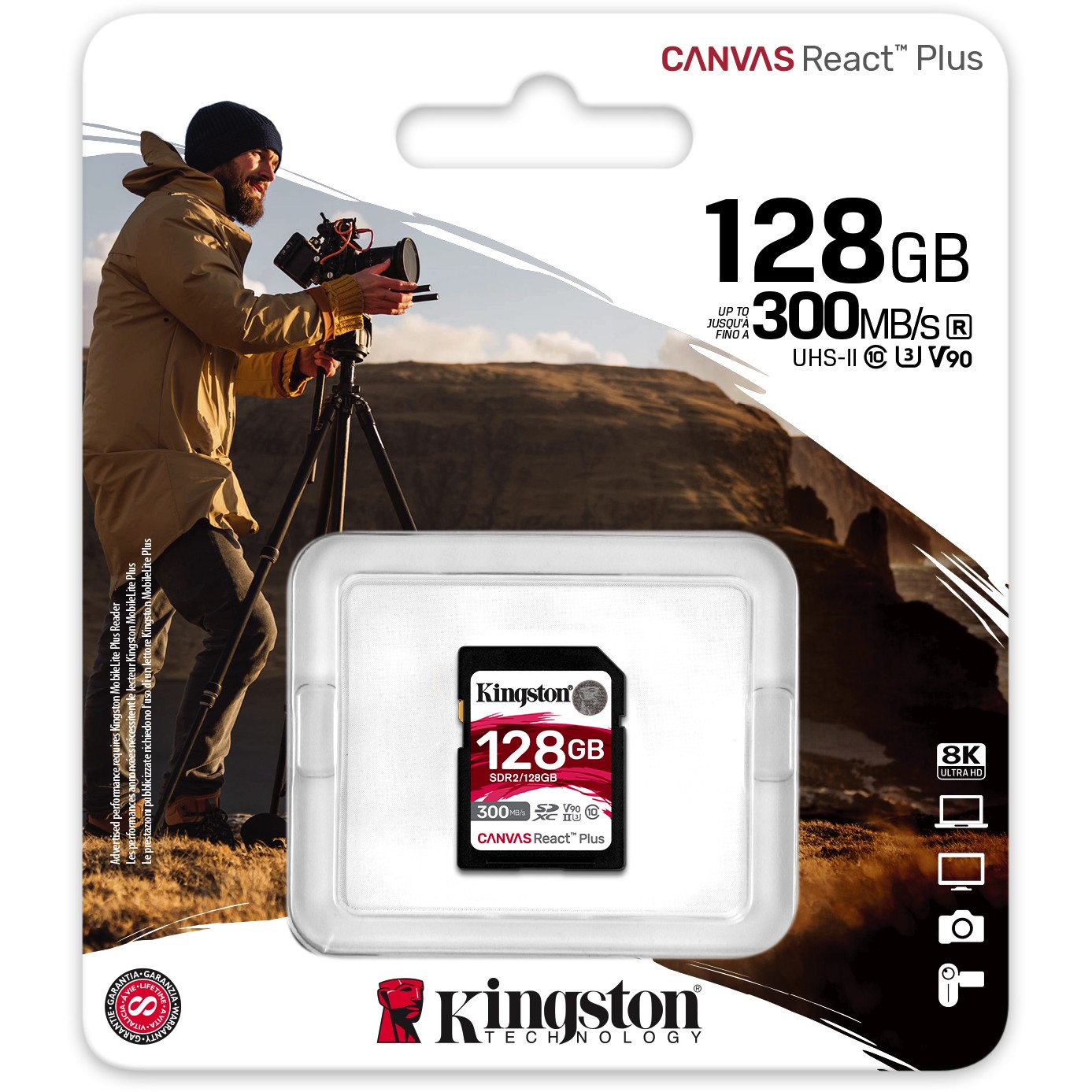 KINGSTON 128GB Canvas React Plus SDXC