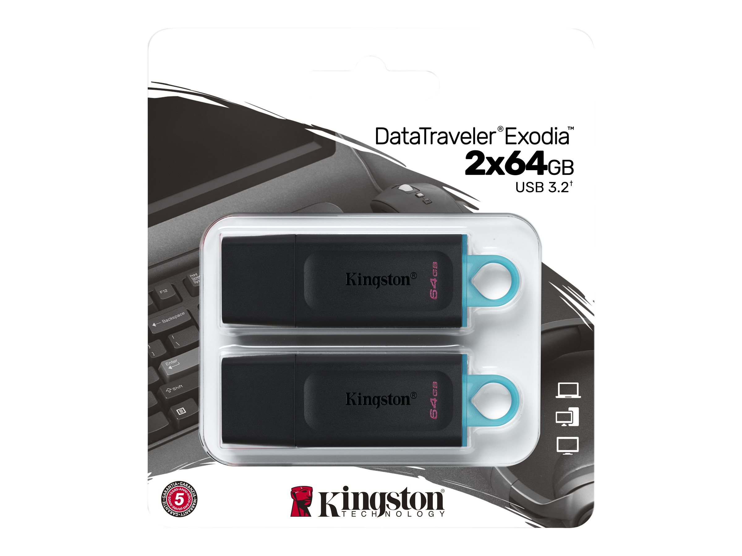 USB-Stick 64GB Kingston DataTraveler DTX USB 3.2 / 2 Pack retail