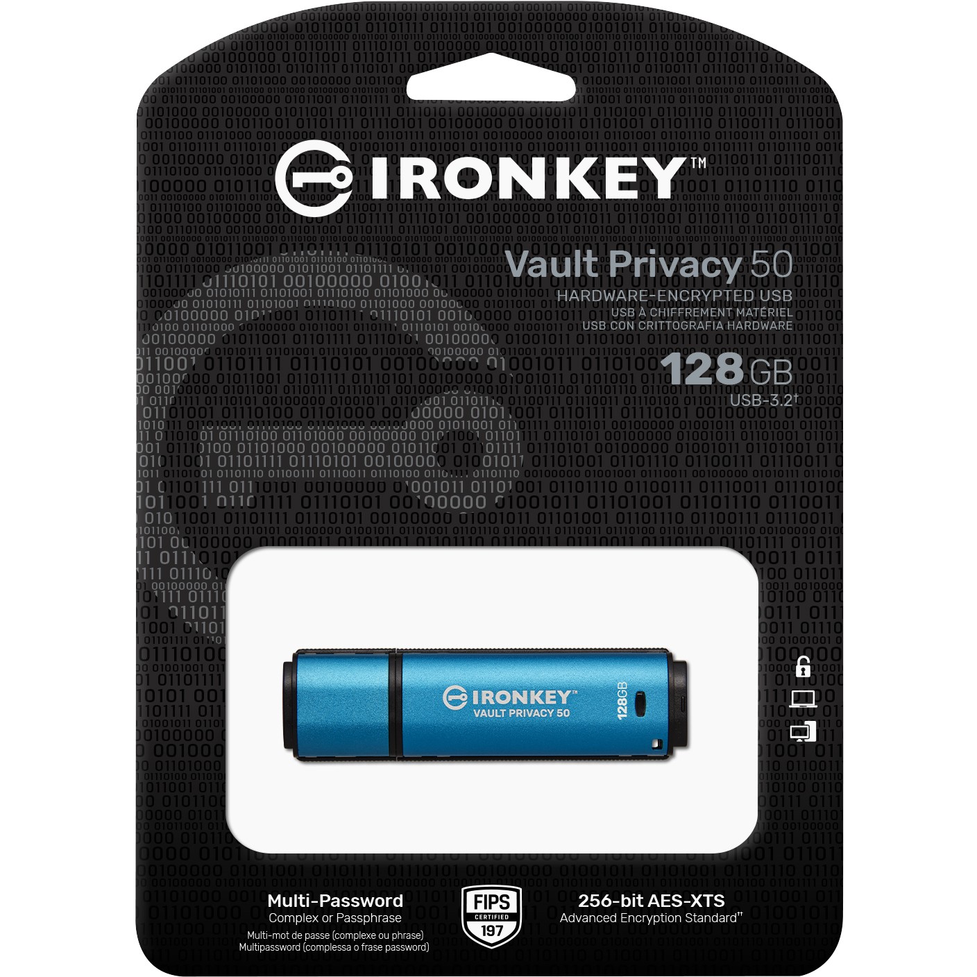 KINGSTON 128GB IronKey Vault Privacy USB