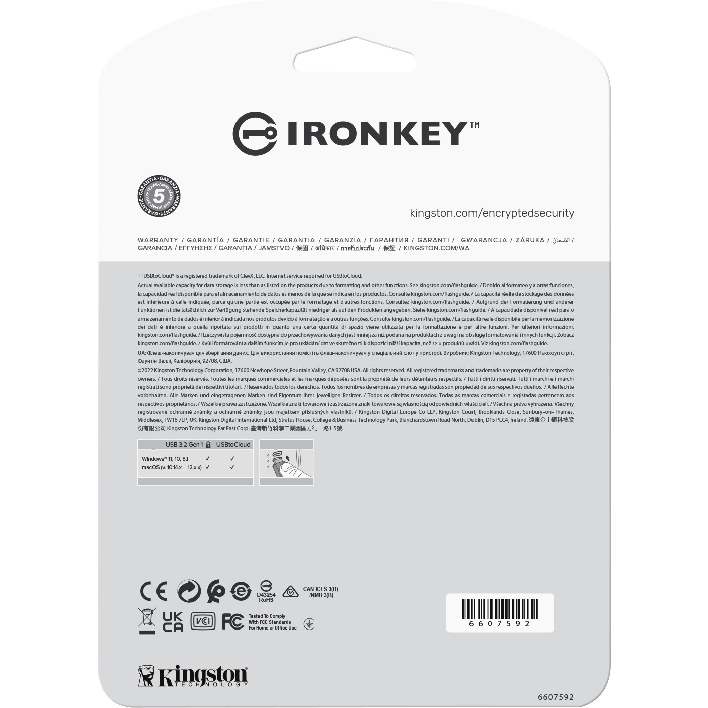 KINGSTON 64GB IKLP50 AES USB