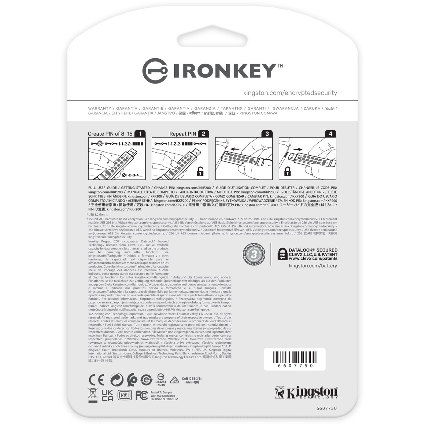 KINGSTON 32GB IronKey Keypad 200