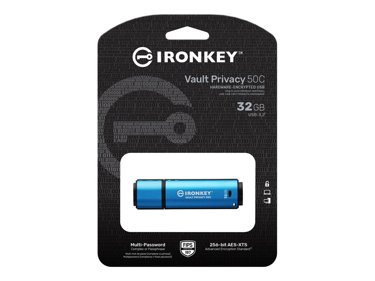 KINGSTON 32GB USB-C IronKey Vault 50C