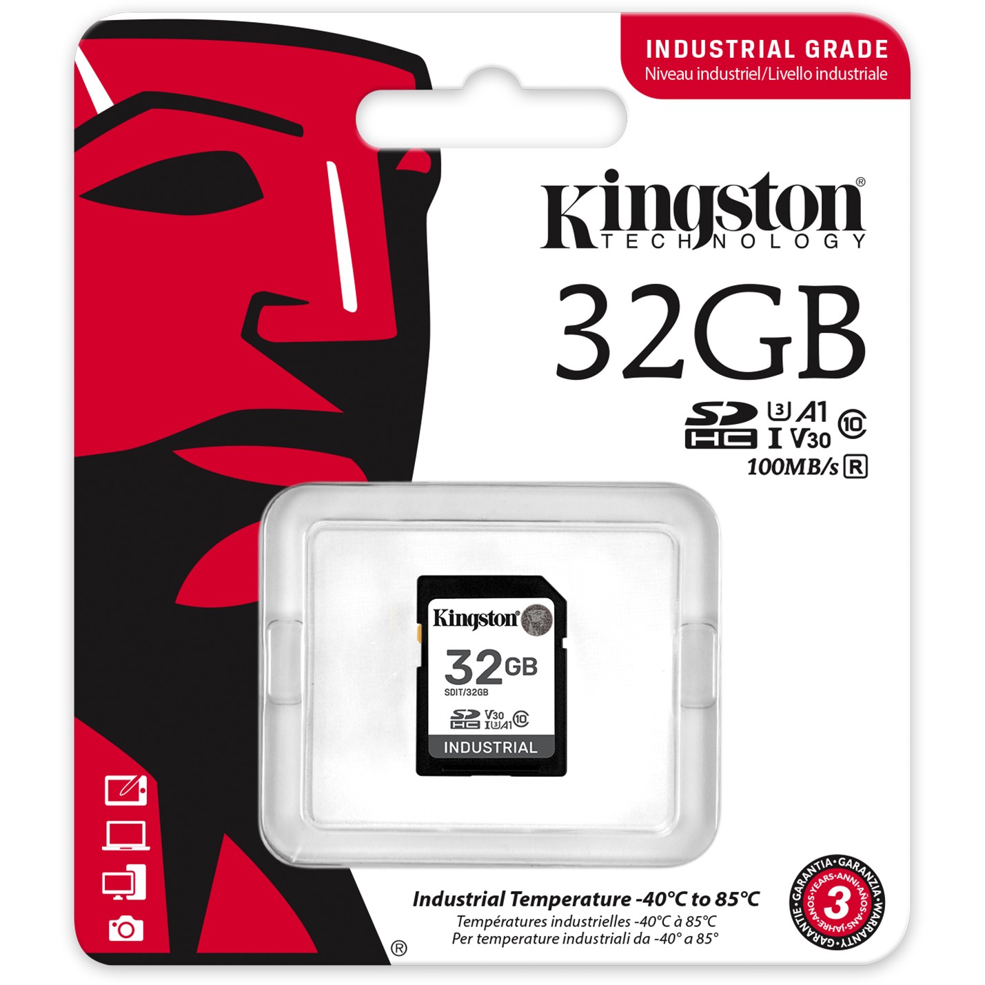 Kingston Technology 32G SDHC Industrial pSLC