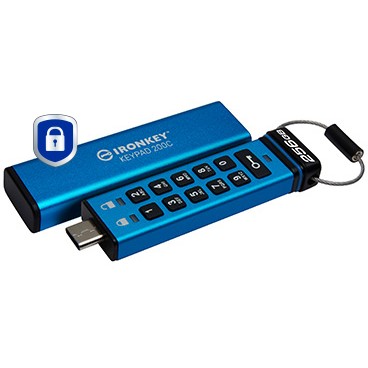 KINGSTON 256GB USB-C IronKey Keypad 200C