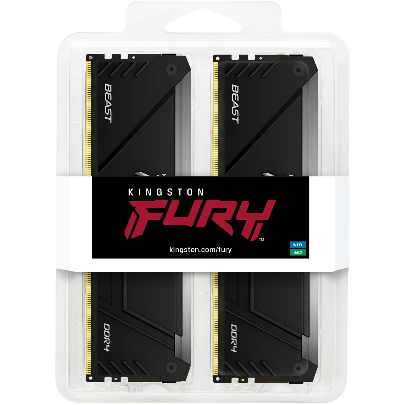 DDR4  64GB PC 3200 CL16 Kingston KIT (2x32GB) FURY Beast RGB retail