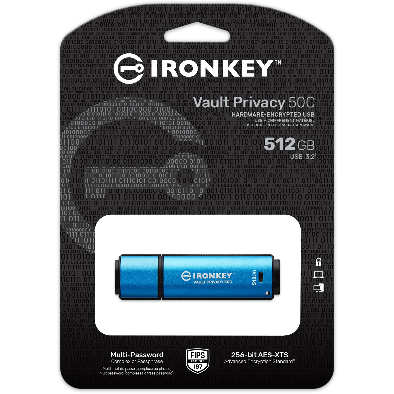 KINGSTON 512GB USB-C IronKey 50C