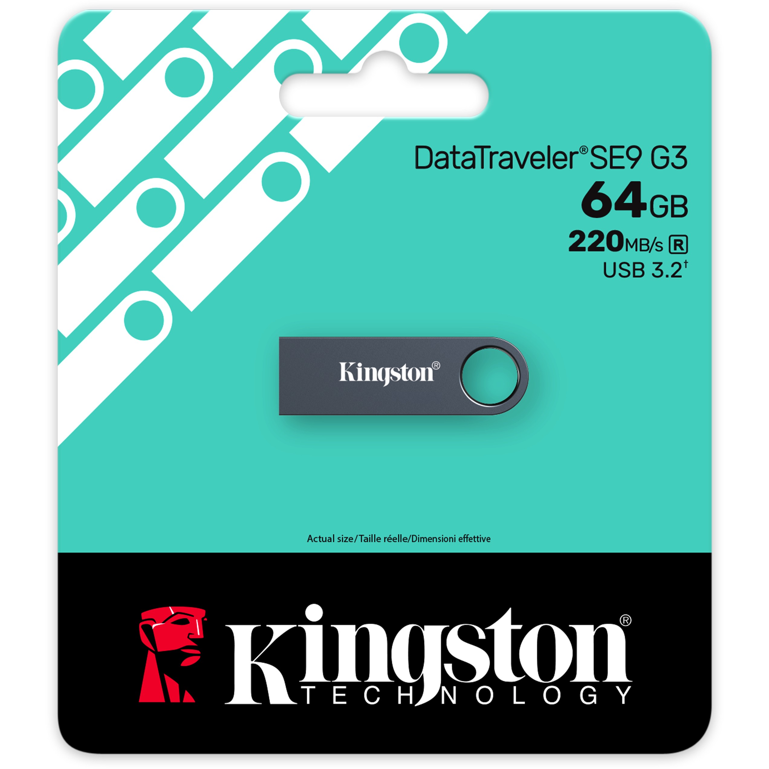 USB-Stick  64GB Kingston DataTraveler SE9 G3 Dark Nickel retail