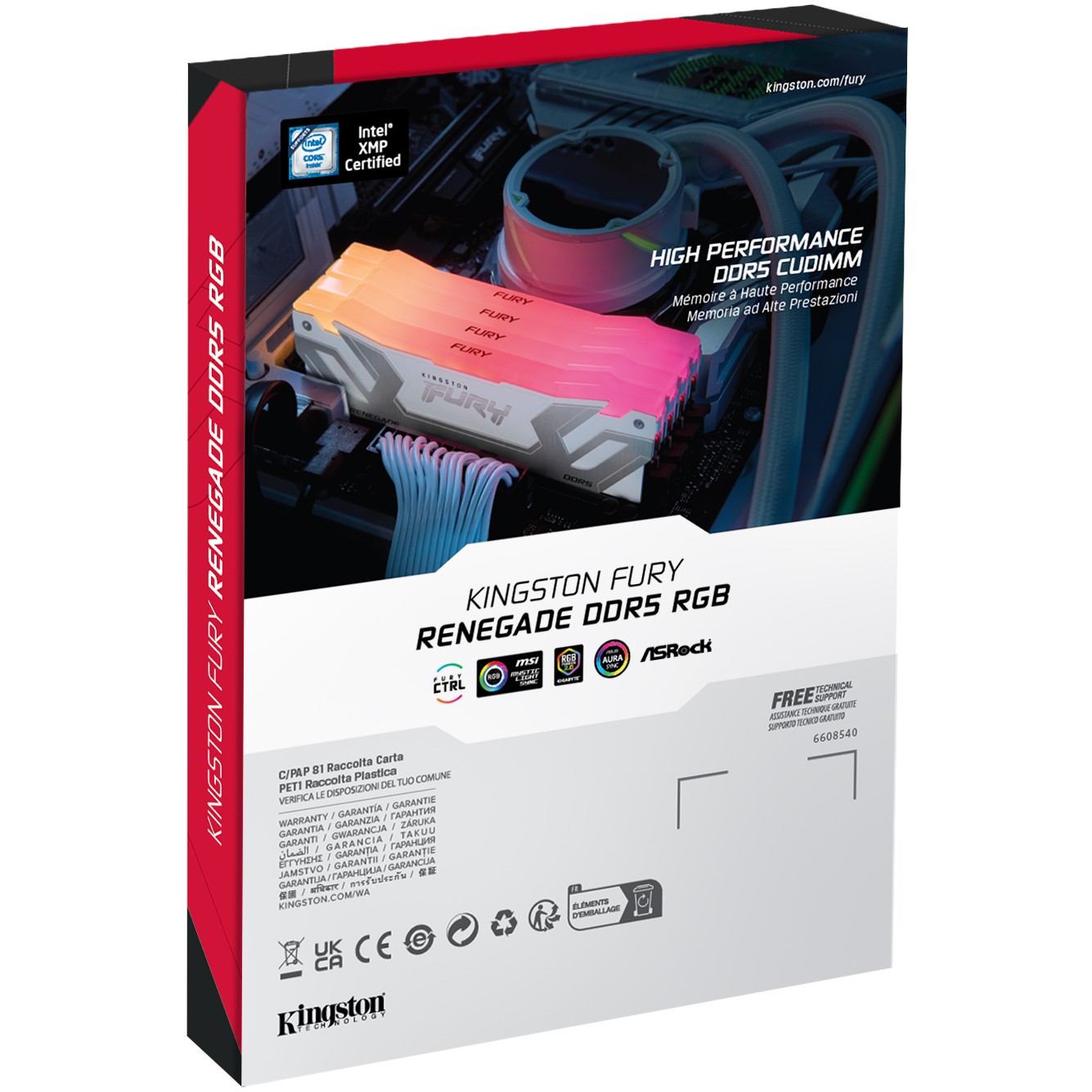 DDR5  48GB PC 8400 CL40 Kingston CU KIT (2x24GB) FURY Reneg. retail