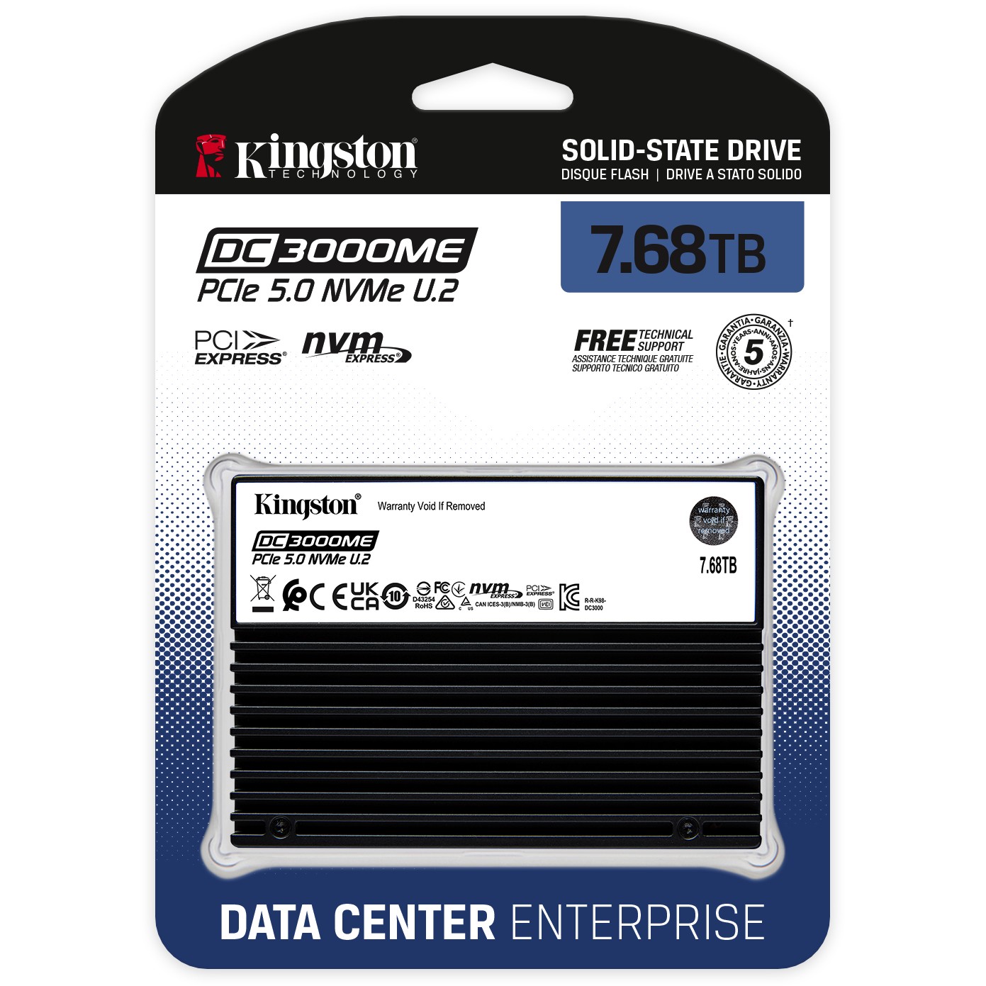 KINGSTON 7.68TB DC3000ME U.2 PCIe SSD