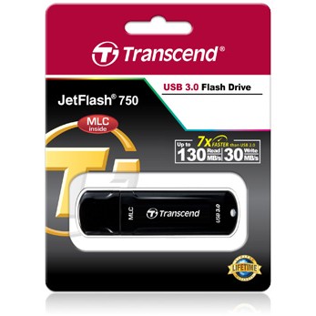 USB-Stick  16GB Transcend JetFlash 750 USB3.1 schwarz (MLC)