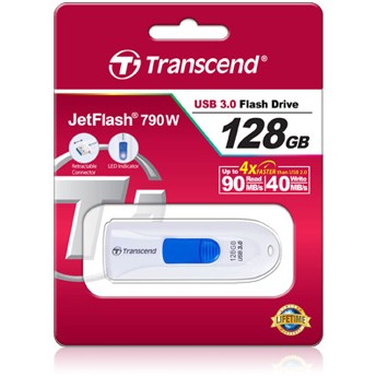 USB-Stick 128GB Transcend JetFlash 790 USB3.1 weiß