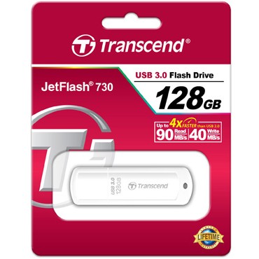 USB-Stick 128GB Transcend JetFlash 730 USB3.1 weiß