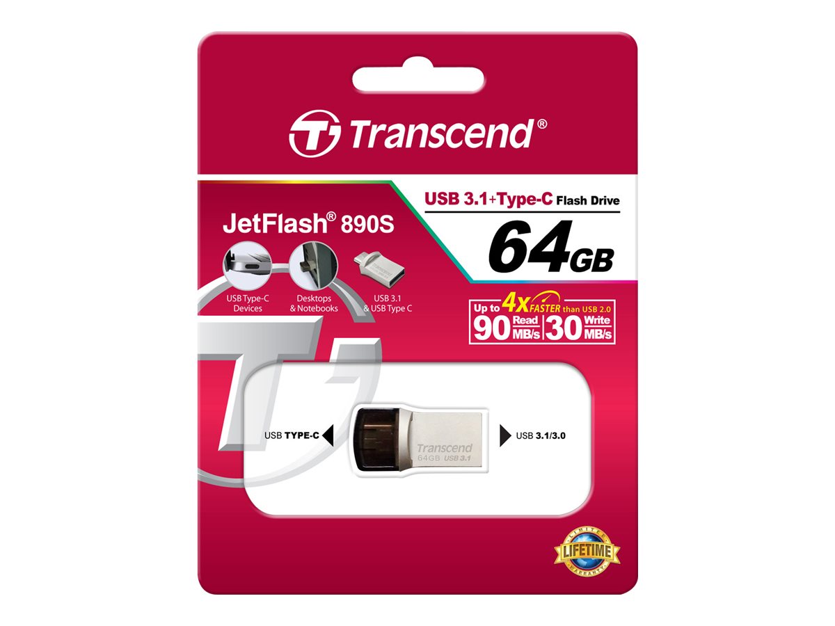 TRANSCEND JF 890S 64GB Dual USB Type A+C