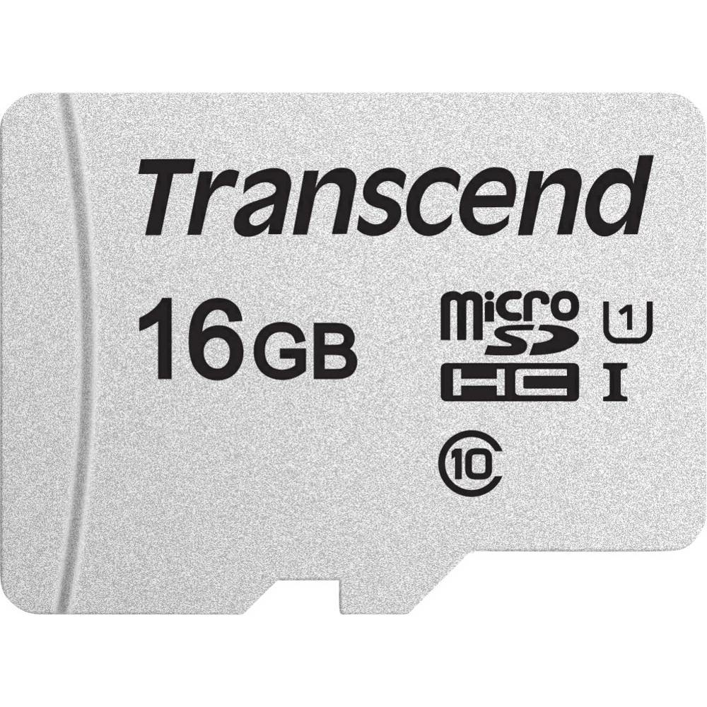 SD microSD Card  16GB Transcend SDHC USD300S-A w/Adapter