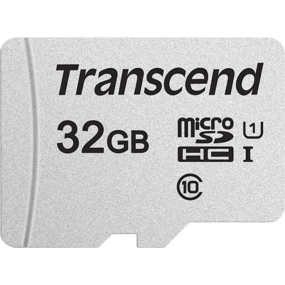 SD microSD Card  32GB Transcend SDHC USD300S-A w/Adapter