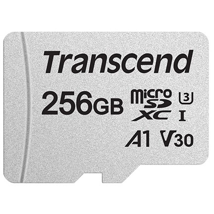 SD microSD Card 256GB Transcend SDXC USD300S-A w/Adapter
