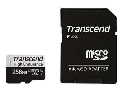 SD microSD Card 256GB Transcend SDXC USD350V w/adapter