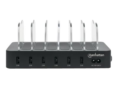 MANHATTAN 6-Port USB-Ladestation USB-A-Ports 2,4 A/5 V 55W