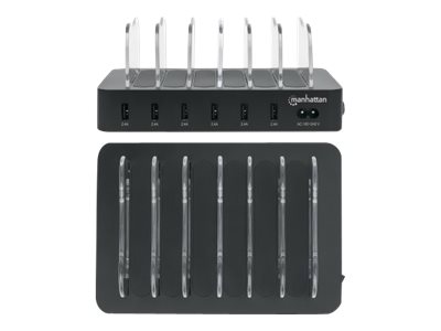 MANHATTAN 6-Port USB-Ladestation USB-A-Ports 2,4 A/5 V 55W