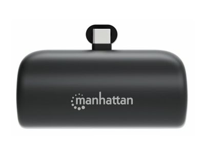 MANHATTAN Powerbank 5000 mAh USB Typ-C Stecker 10W schwarz