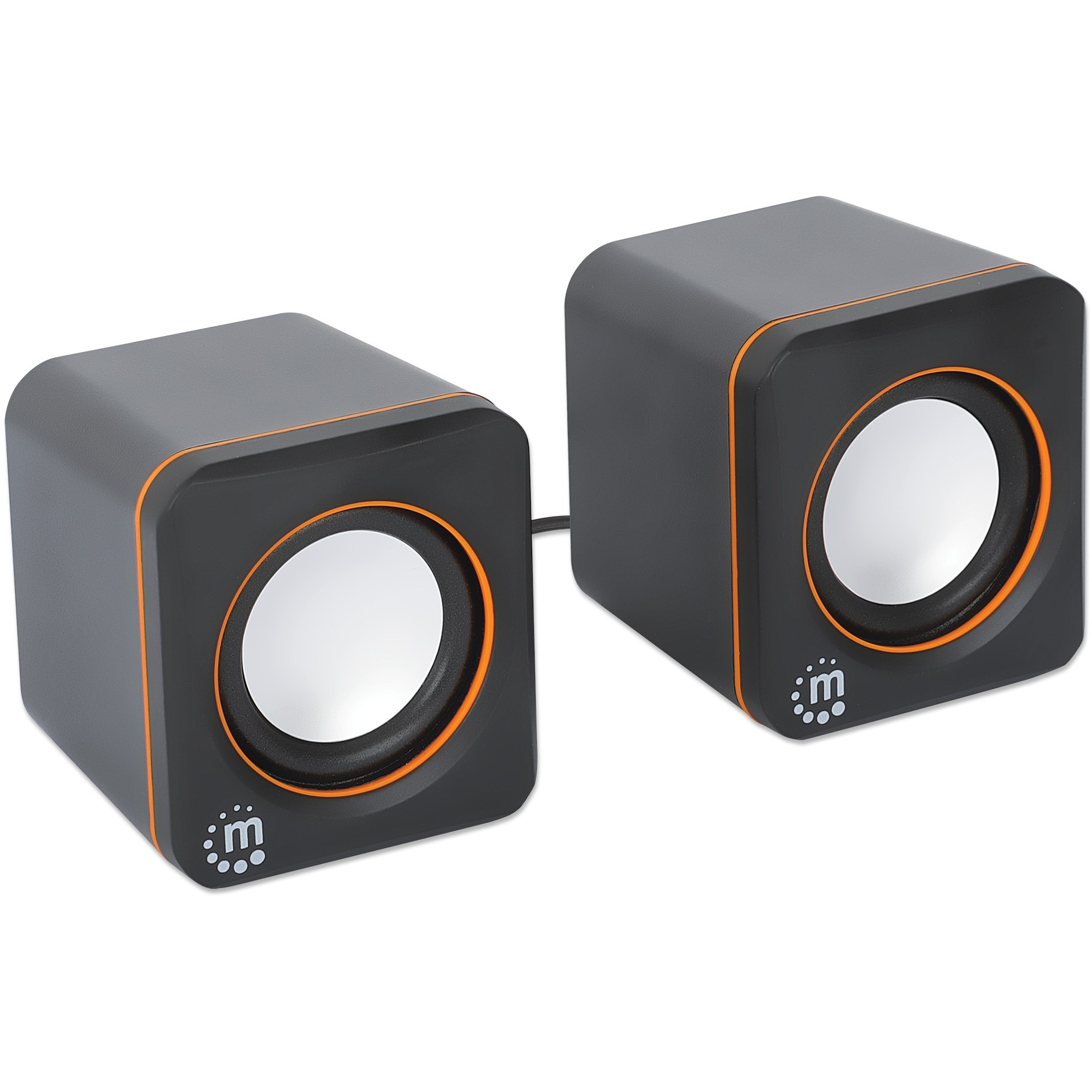 MANHATTAN USB-Lautsprecher - 2600 Series schwarz/orange