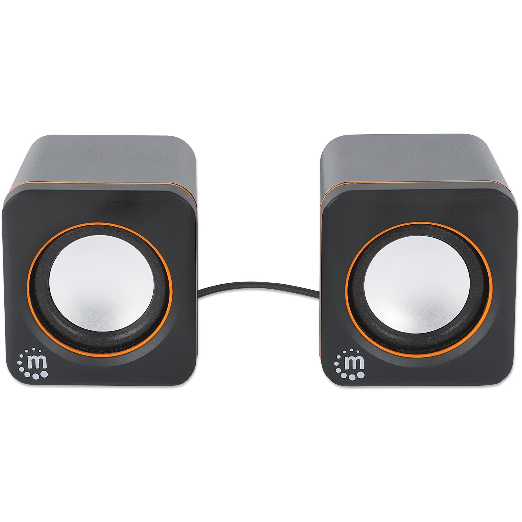 MANHATTAN USB-Lautsprecher - 2600 Series schwarz/orange