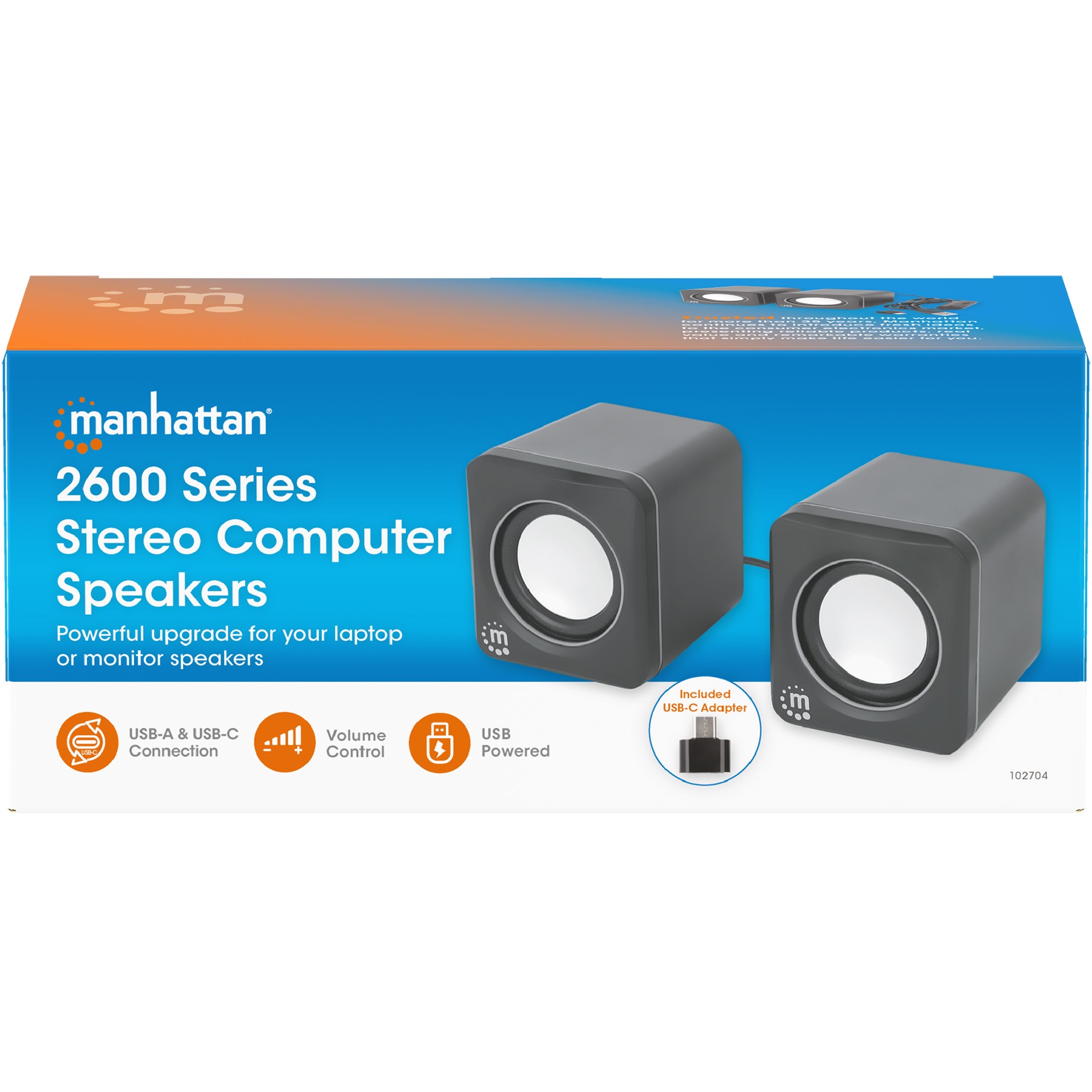 MANHATTAN USB-Lautsprecher - 2600 Series schwarz/silber