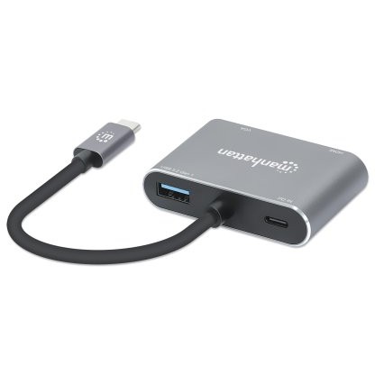 MANHATTAN USB-C auf HDMI & VGA 4in1 Konverter Power Delivery