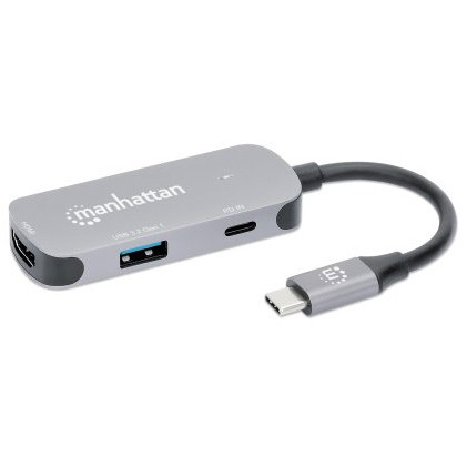 MANHATTAN USB-C auf HDMI 3-in-1 Docking-Konverter mit PD