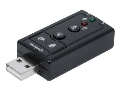 MANHATTAN Hi-Speed USB 2.0 - 3D 7.1 Sound Adapter schwarz
