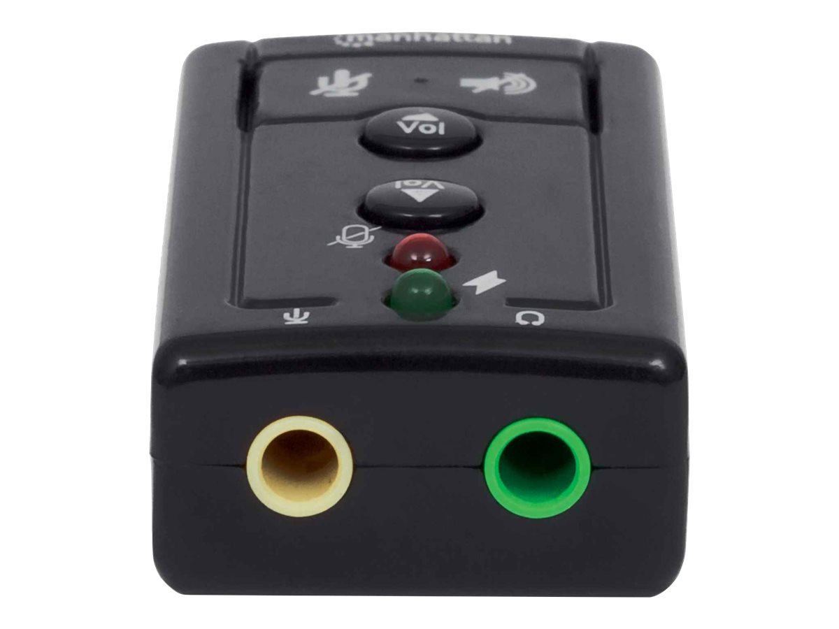 MANHATTAN Hi-Speed USB 2.0 - 3D 7.1 Sound Adapter schwarz