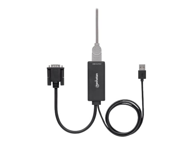 MANHATTAN HDMI Konverter VGA USB weiß
