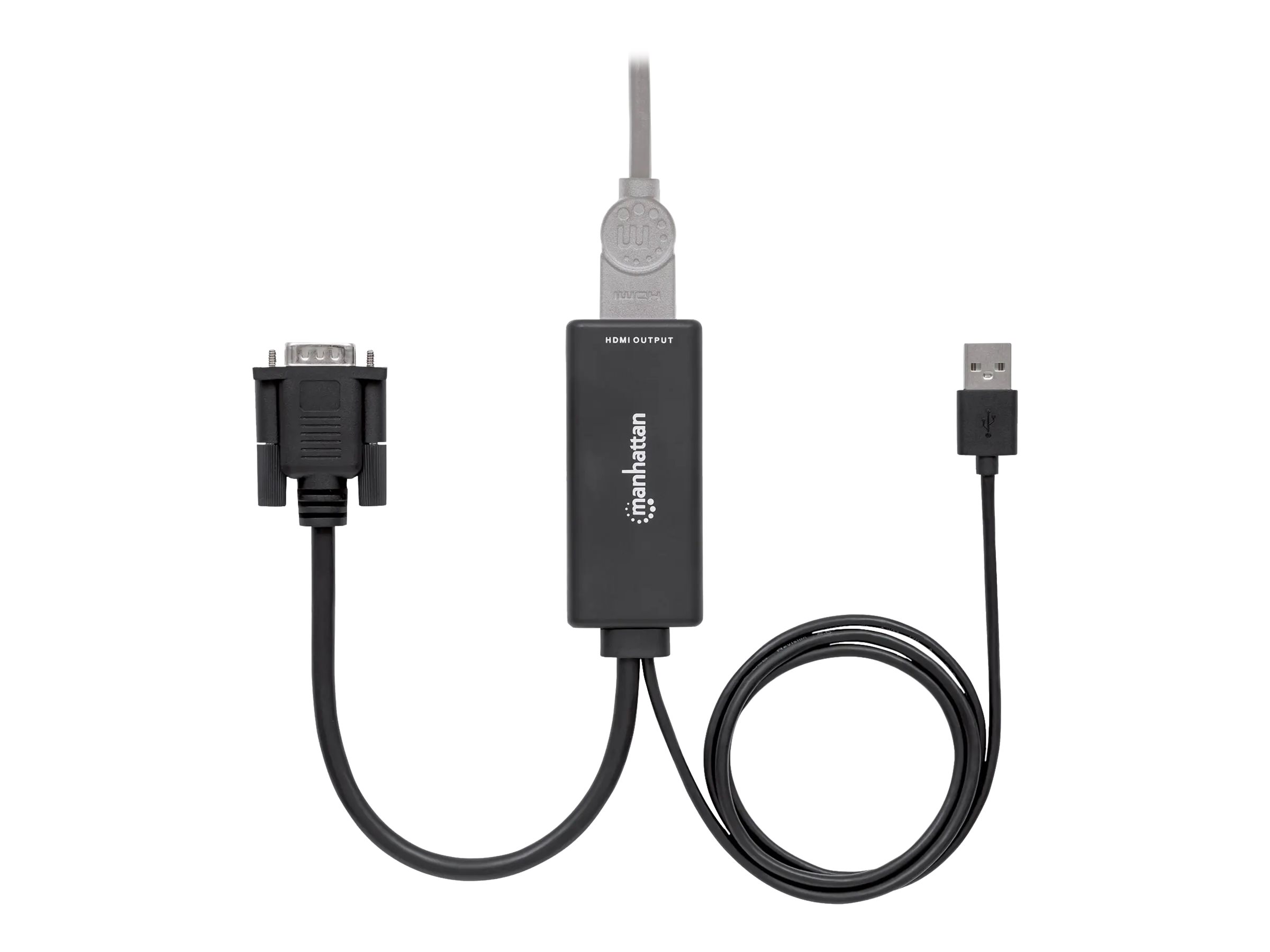 MANHATTAN HDMI Konverter VGA USB weiß