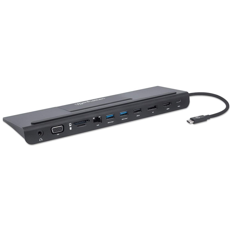 MANHATTAN USB-C 11-in-1-Dockingstation MST für drei Monitore