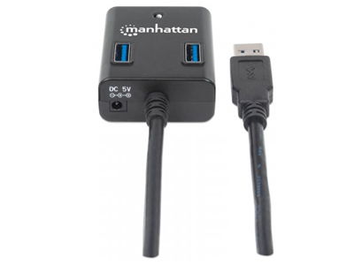 MANHATTAN USB-HUB  4-Port USB 3.0 schwarz