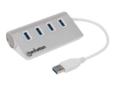 MANHATTAN Hub 4-Port 4xUSB3.0 Alu Strom: USB