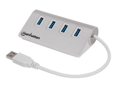 MANHATTAN Hub 4-Port 4xUSB3.0 Alu Strom: USB