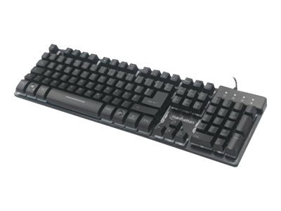 MANHATTAN USB-Gaming-Tastatur mit LEDs und Metallunterseite