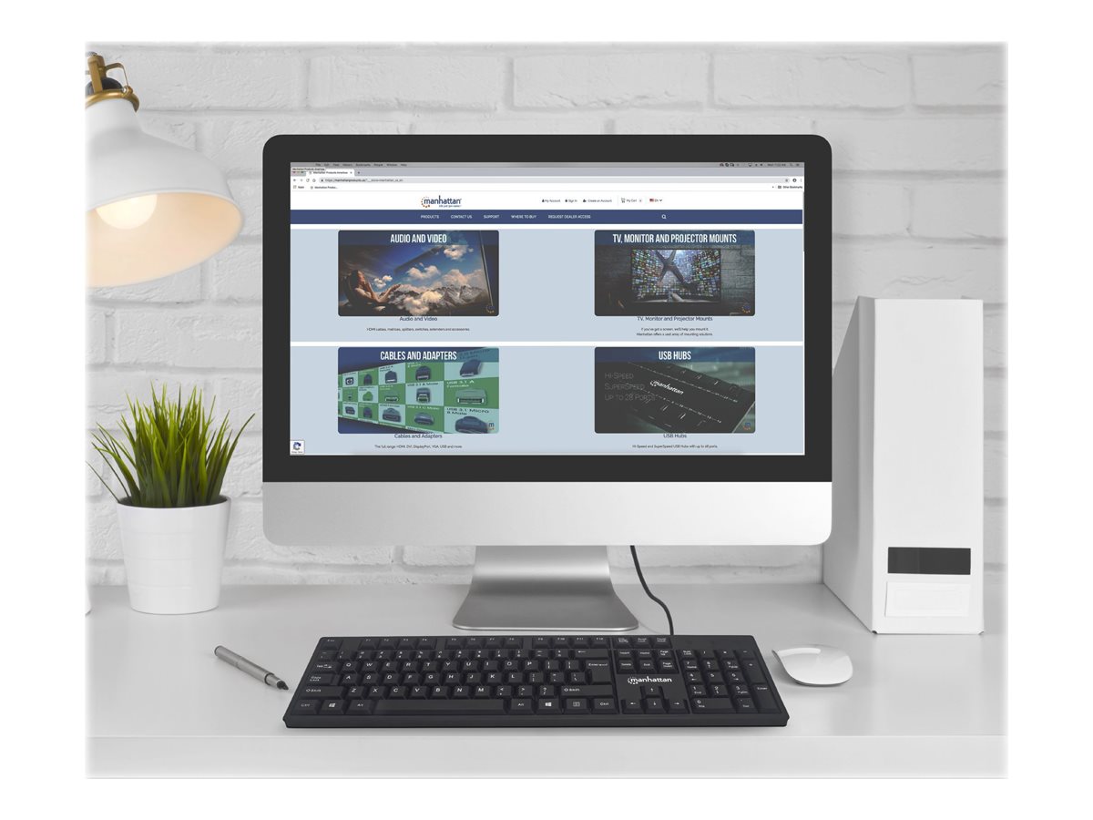 MANHATTAN USB-Tastatur schwarz