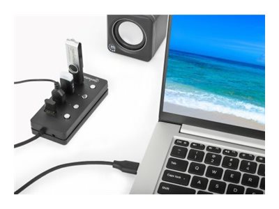 MH 4-Port USB 3.0 Typ-A Hub schwarz