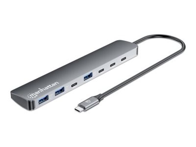 MANHATTAN 7-Port USB-C/USB-A Hub 4+3 mit Power Delivery